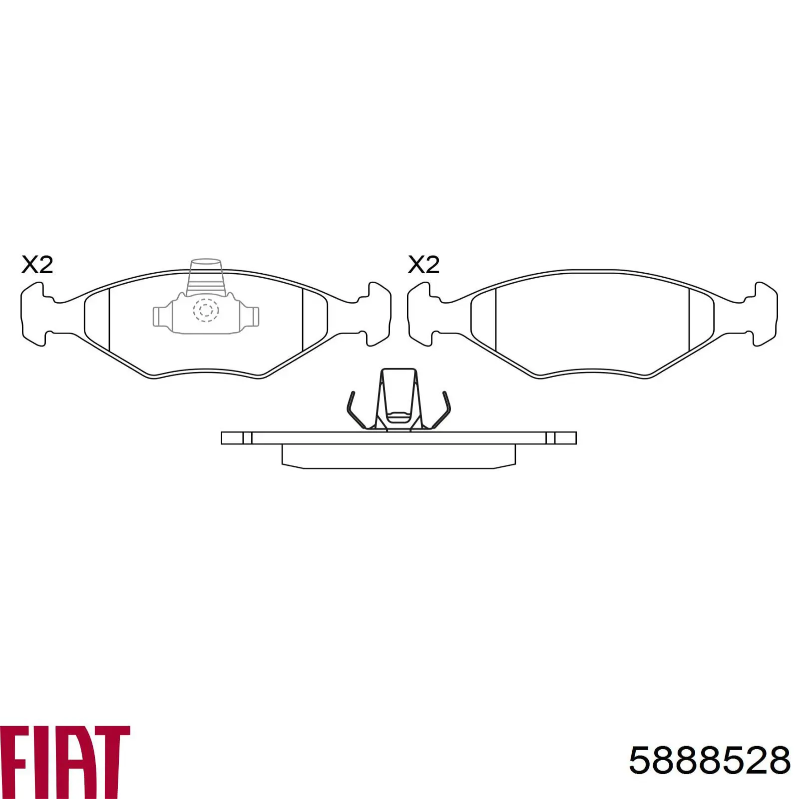 Pastillas de freno 7076376 Fiat/Alfa/Lancia