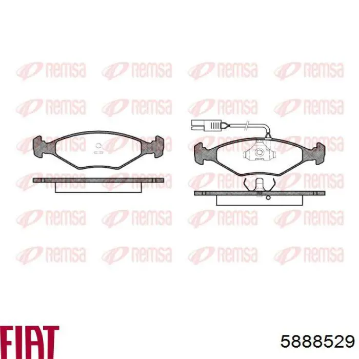 5888529 Fiat/Alfa/Lancia pastillas de freno delanteras