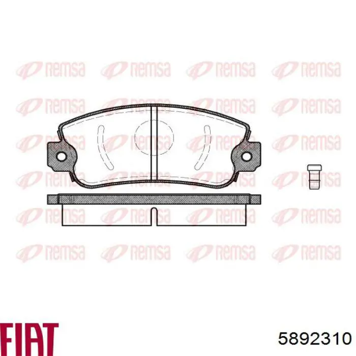 5892310 Fiat/Alfa/Lancia pastillas de freno delanteras