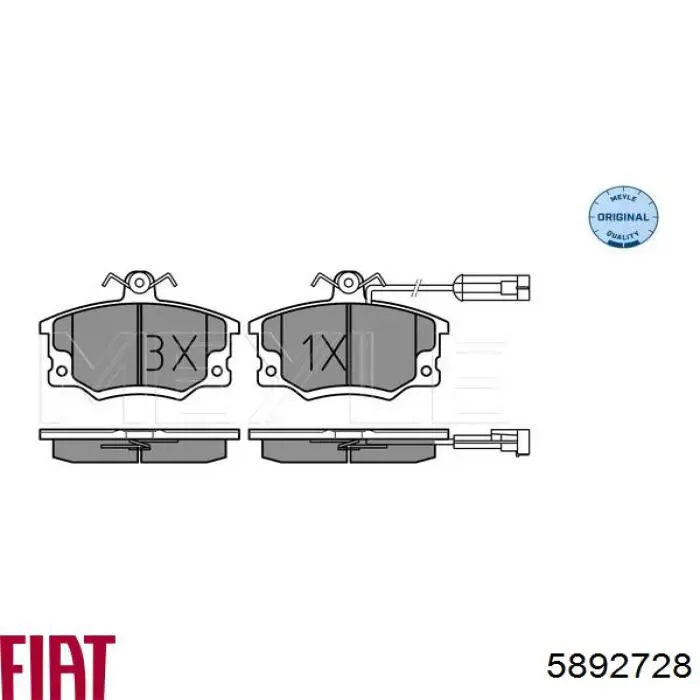 5892728 Fiat/Alfa/Lancia pastillas de freno delanteras