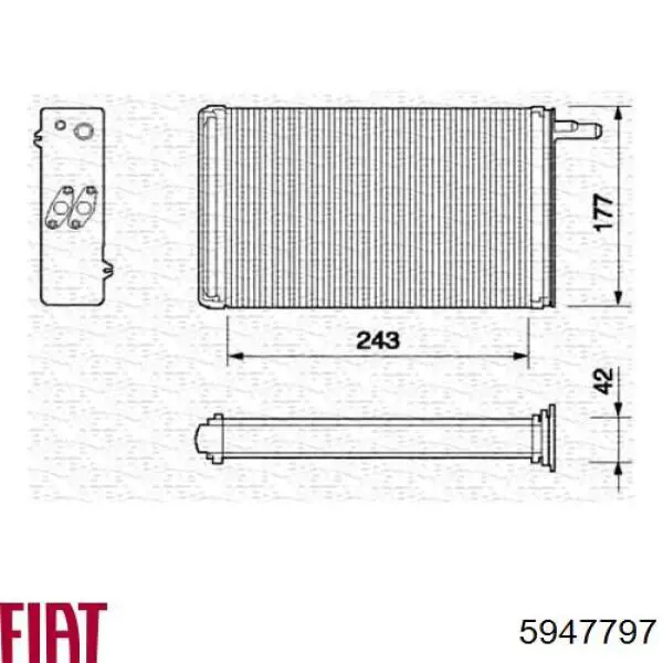 Radiador calefacción 5947797 Fiat/Alfa/Lancia