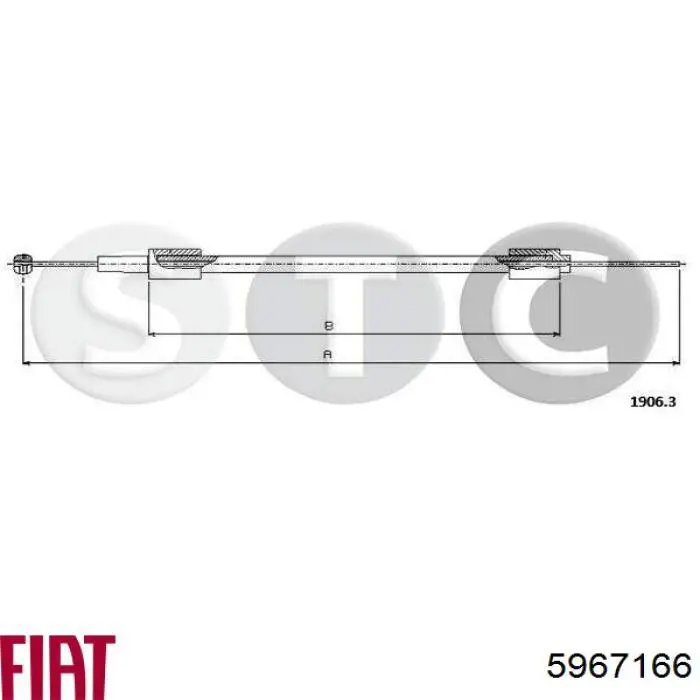 Cable de capó del motor para Fiat Uno (146A)