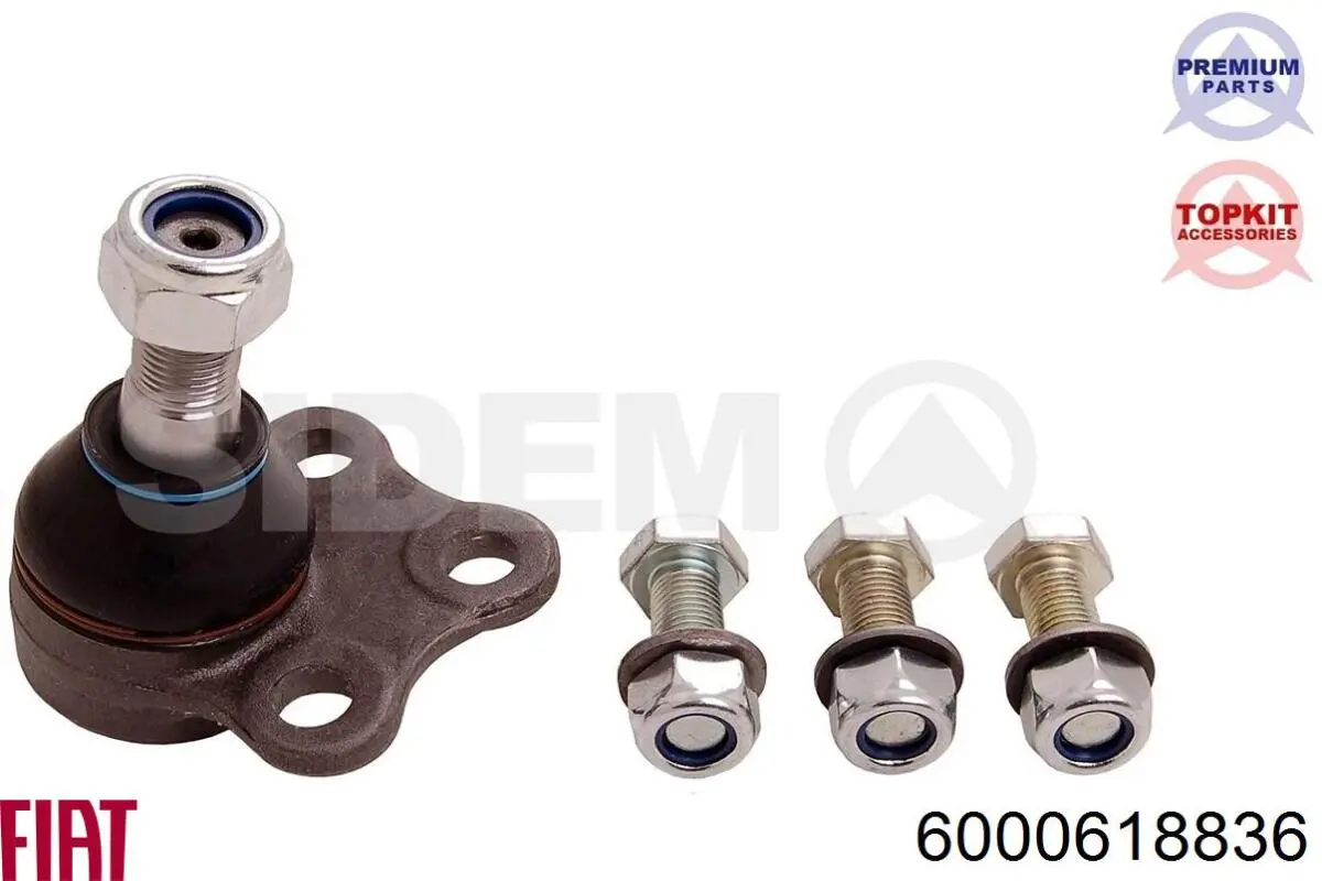 6000618836 Fiat/Alfa/Lancia barra oscilante, suspensión de ruedas delantera, inferior izquierda