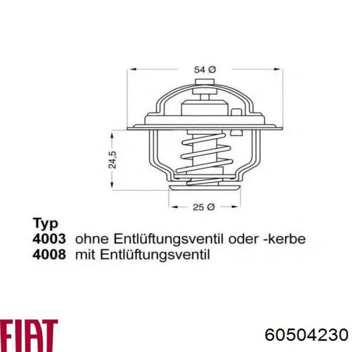 Termostato 60504230 Fiat/Alfa/Lancia