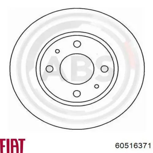 Disco de freno 60516371 Fiat/Alfa/Lancia