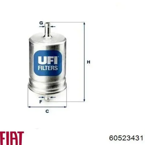 60523431 Fiat/Alfa/Lancia filtro combustible