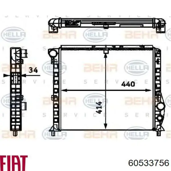 Comprar 60526047 Fiat/Alfa/Lancia Radiador de auto