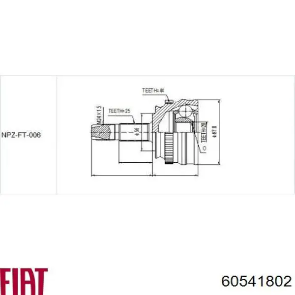 CVJ515310 Open Parts junta homocinética exterior delantera