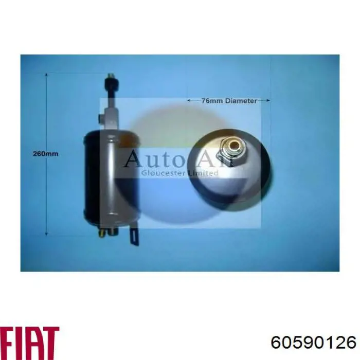 60590126 Fiat/Alfa/Lancia receptor-secador del aire acondicionado