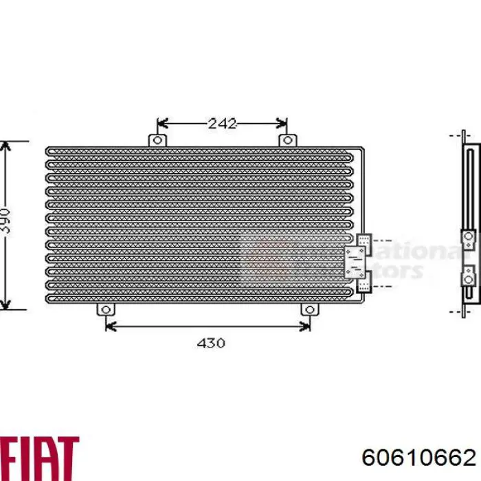 60610662 Fiat/Alfa/Lancia condensador aire acondicionado