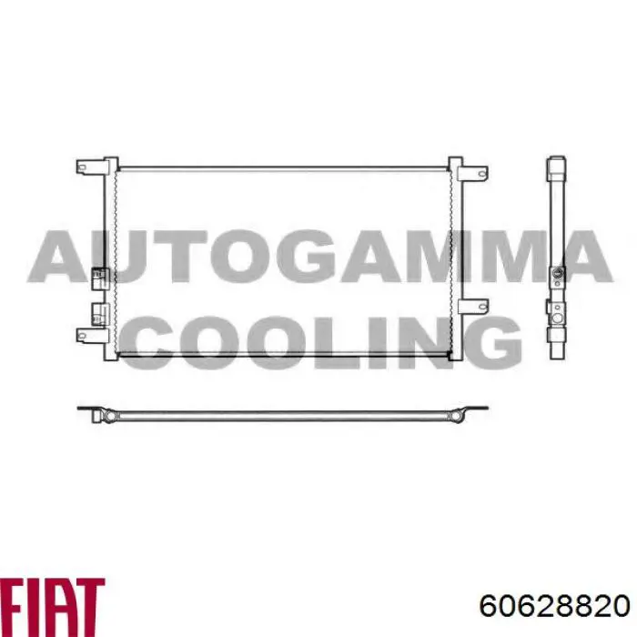 60628820 Fiat/Alfa/Lancia condensador aire acondicionado