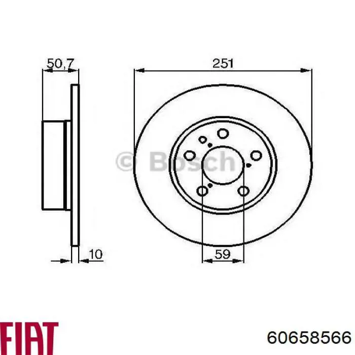 Disco de freno trasero Alfa Romeo 147 937