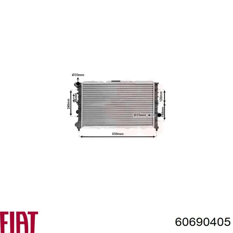 60690405 Fiat/Alfa/Lancia radiador refrigeración del motor