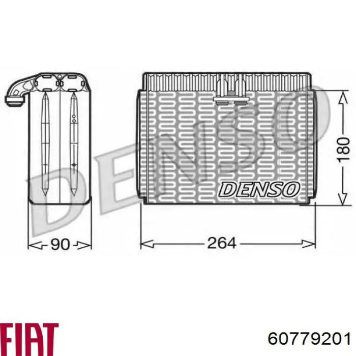 60779201 Fiat/Alfa/Lancia evaporador, aire acondicionado