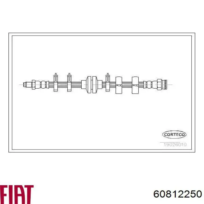 60812250 Fiat/Alfa/Lancia latiguillo de freno delantero