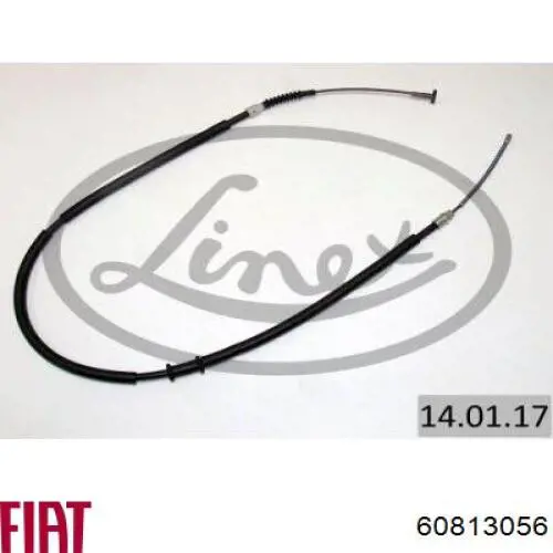60813056 Fiat/Alfa/Lancia cable de freno de mano trasero izquierdo