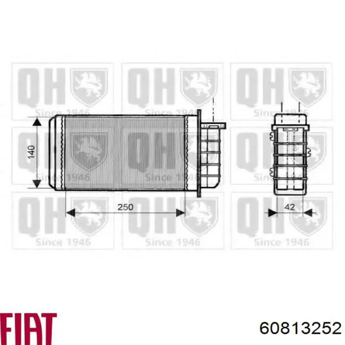 60813252 Fiat/Alfa/Lancia radiador calefacción