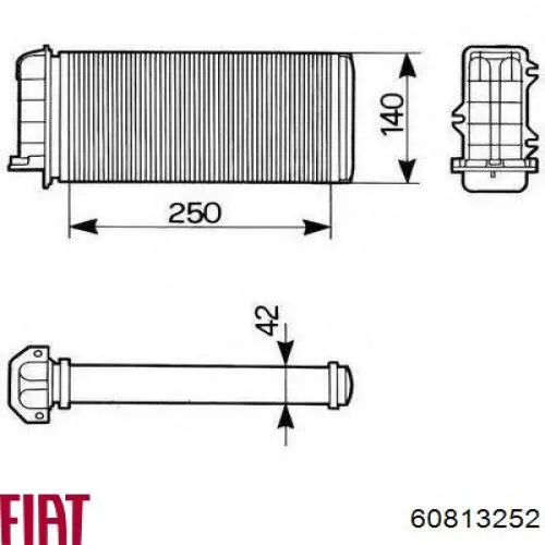 Radiador de calefacción Fiat Bravo 1 182