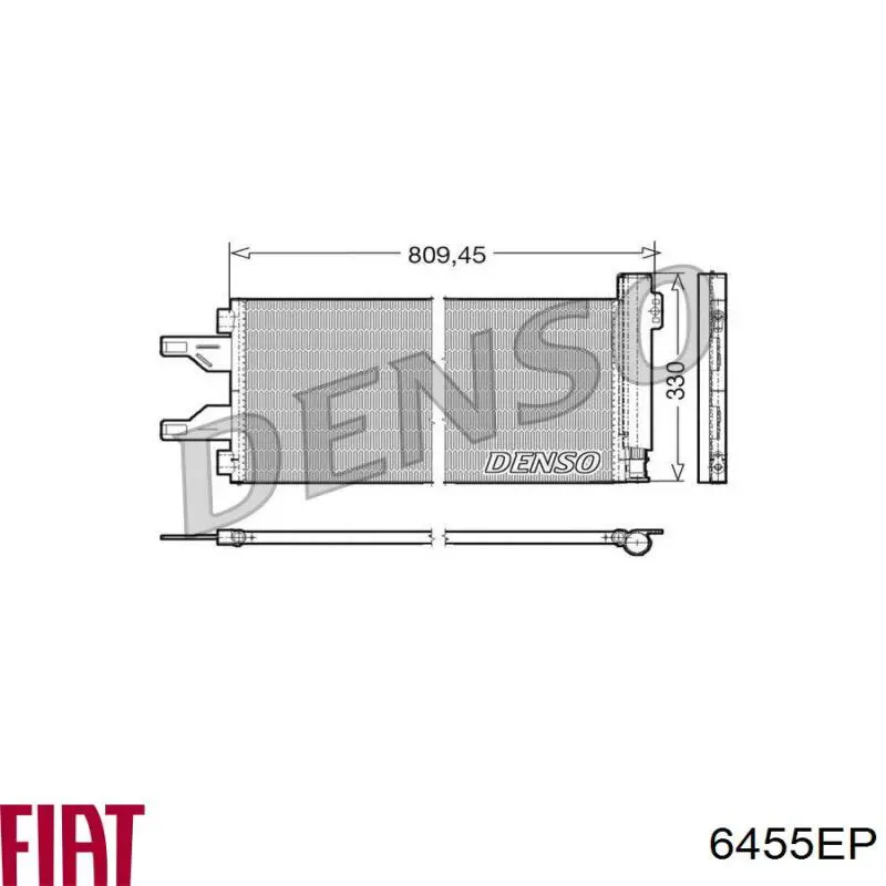 6455EP Fiat/Alfa/Lancia condensador aire acondicionado