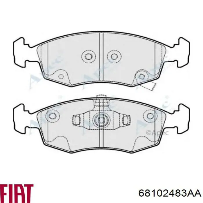 68102483AA Fiat/Alfa/Lancia pastillas de freno delanteras