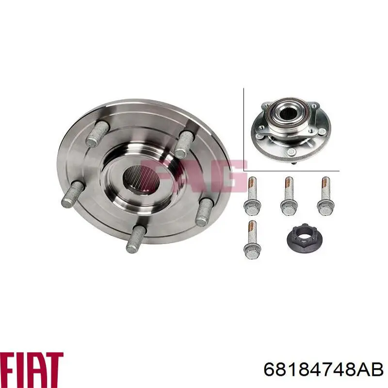 Buje de rueda delantero Fiat/Alfa/Lancia 68184748AB precio, desde 105,47 EUR