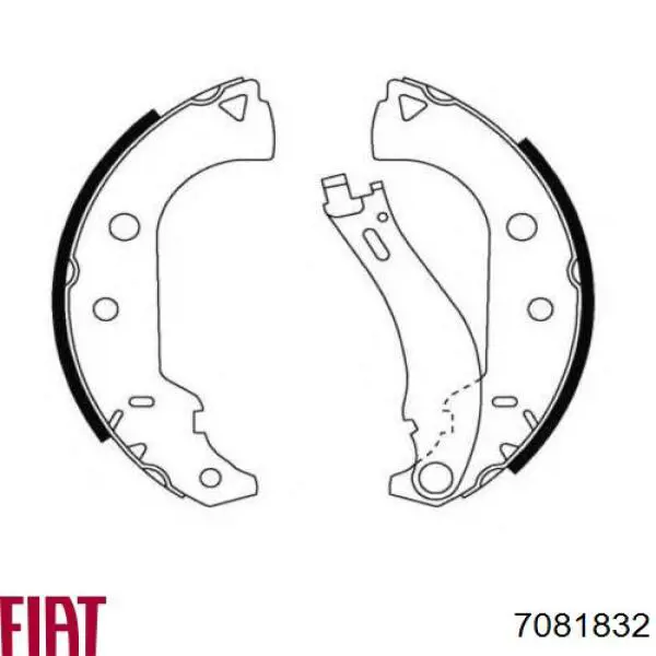 7081832 Fiat/Alfa/Lancia Zapatas de freno de tambor traseras