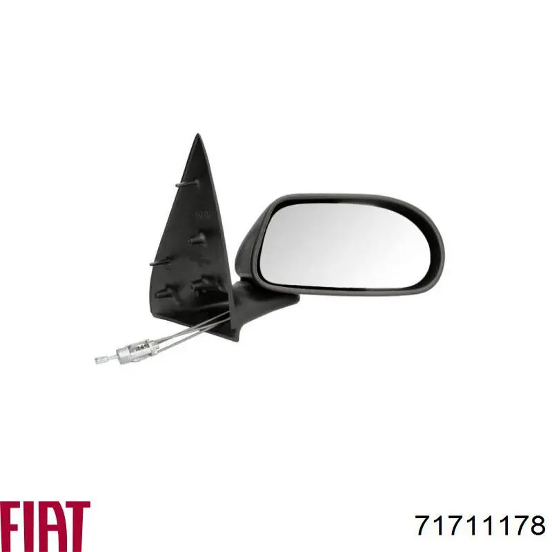 71711178 Fiat/Alfa/Lancia cristal de espejo retrovisor exterior derecho