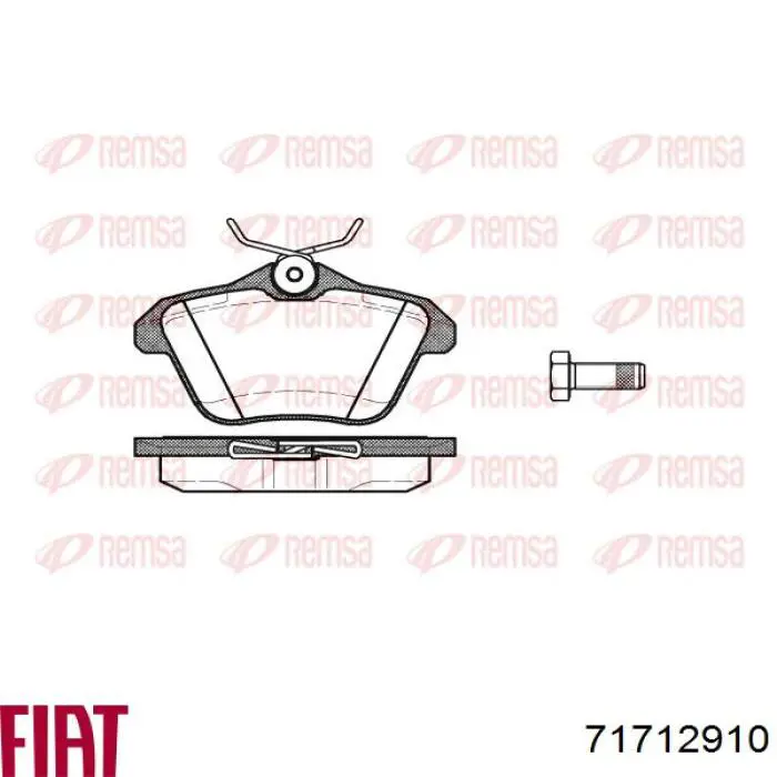 71712910 Fiat/Alfa/Lancia pastillas de freno traseras