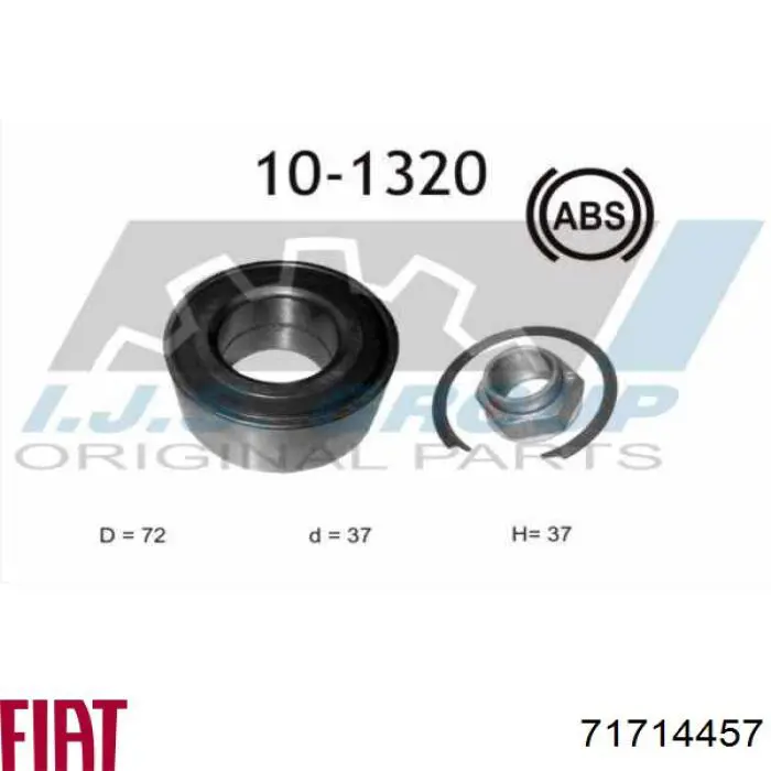 Cojinete de rueda delantero Fiat/Alfa/Lancia 71714457 precio, desde 25,23 EUR
