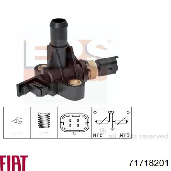 Comprar 71718201 Fiat/Alfa/Lancia Sensor de temperatura de agua