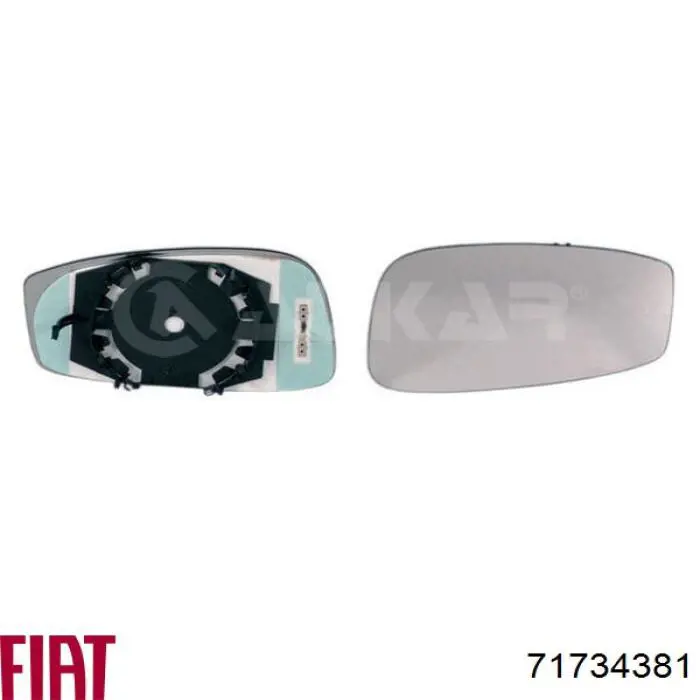 71734381 Fiat/Alfa/Lancia cristal de espejo retrovisor exterior derecho