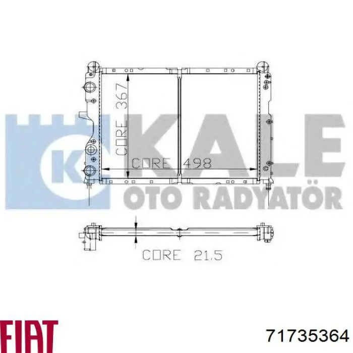 Água radiador Fiat/Alfa/Lancia 71735364 precio, desde 66,79 EUR