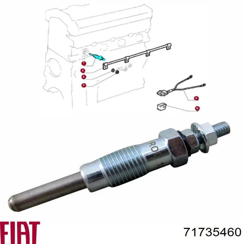 71735460 Fiat/Alfa/Lancia Bujías de calentamiento