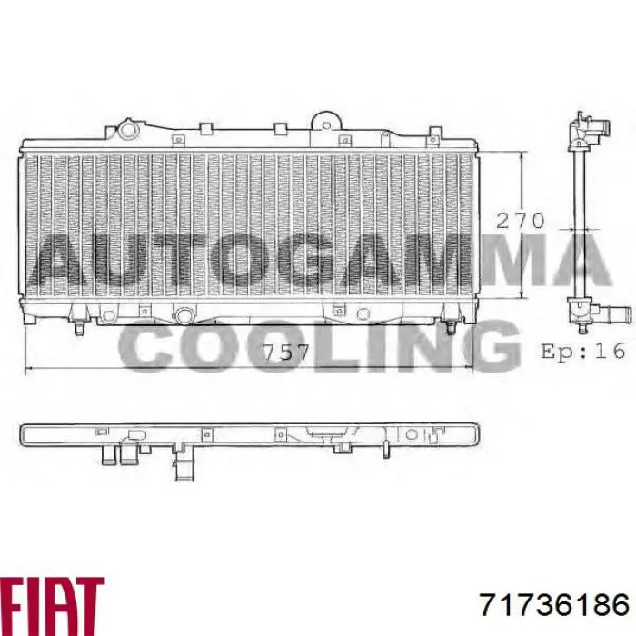 Água radiador Fiat/Alfa/Lancia 71736186 precio, desde 131,54 EUR