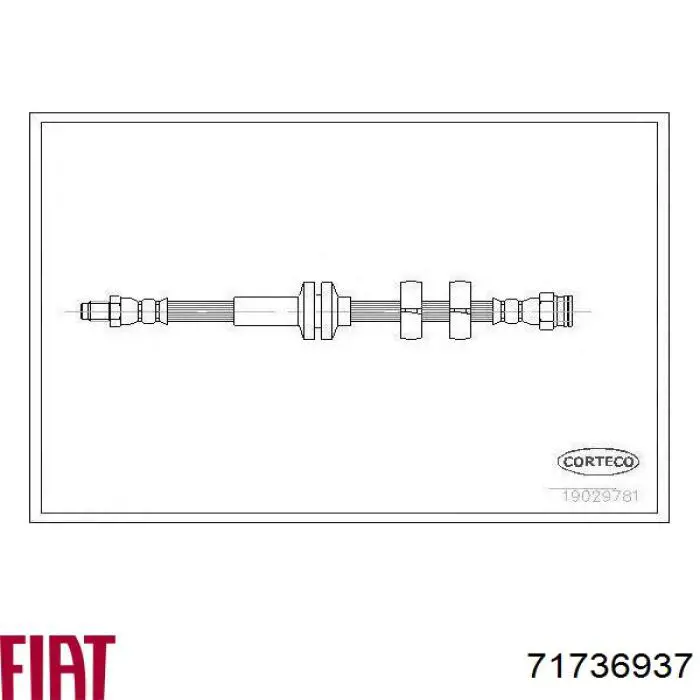 71736937 Fiat/Alfa/Lancia tubo flexible de frenos trasero