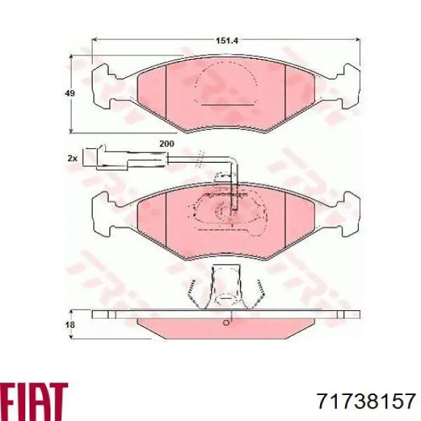 Pastillas freno delanteras Fiat/Alfa/Lancia 71738157 precio, desde 27,07 EUR