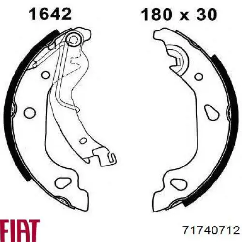 Zapatas de frenos de tambor traseras para Fiat Punto (188AX)