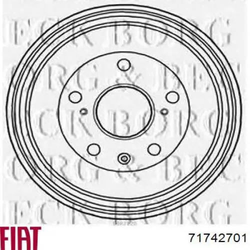 71742701 Fiat/Alfa/Lancia freno de tambor trasero