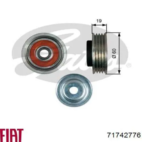 Comprar 71742776 Fiat/Alfa/Lancia Polea tensora, correa poli V