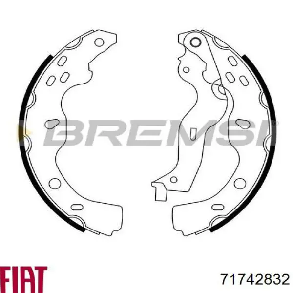 Zapatas de freno traseras Fiat/Alfa/Lancia 71742832