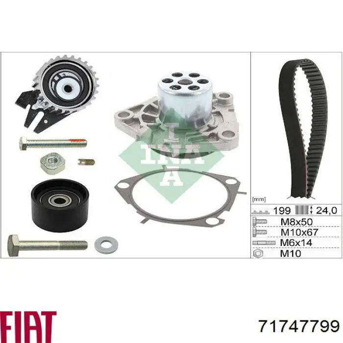 71747799 Fiat/Alfa/Lancia rodillo, cadena de distribución