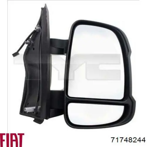 71748244 Fiat/Alfa/Lancia cristal de espejo retrovisor exterior izquierdo