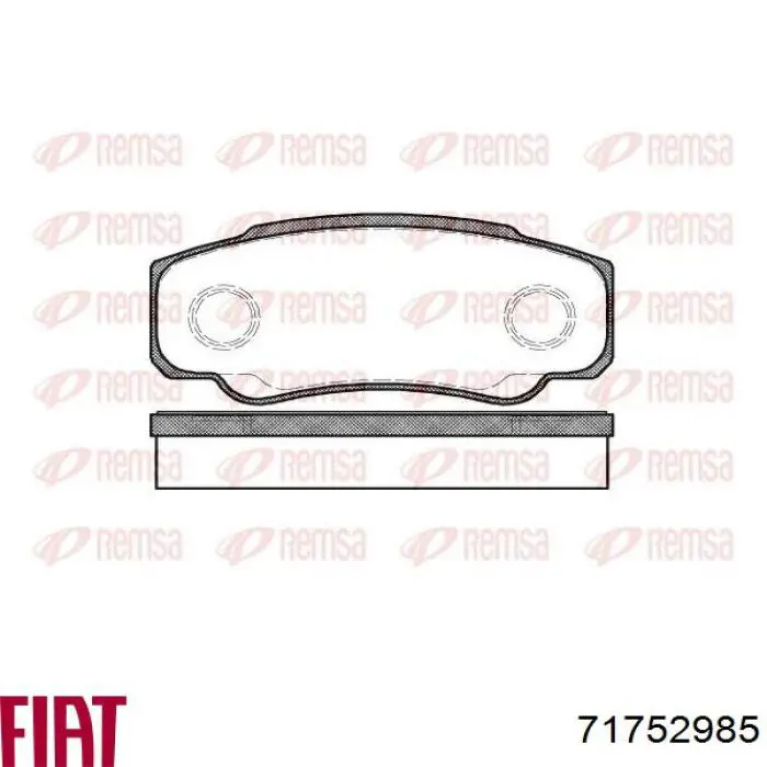 71752985 Fiat/Alfa/Lancia pastillas de freno traseras