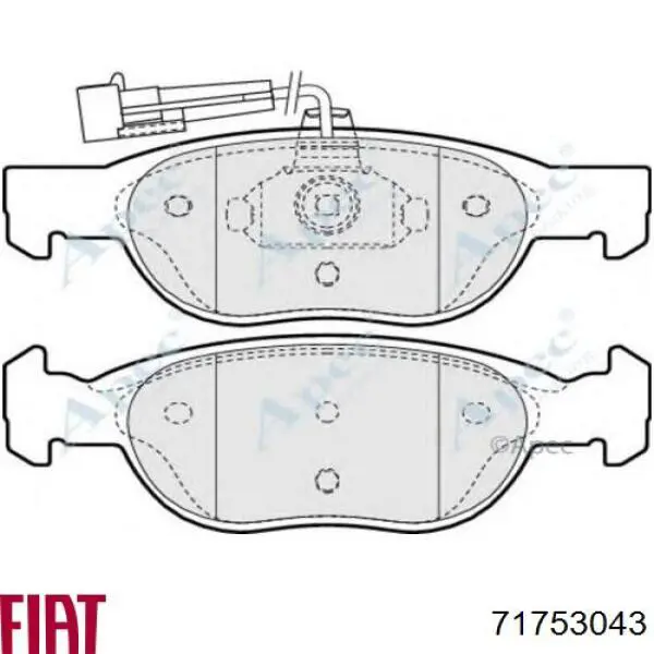 71753043 Fiat/Alfa/Lancia pastillas de freno delanteras