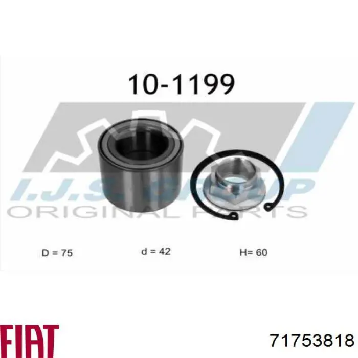 Cojinete de rueda trasero Fiat Ducato 2 230L