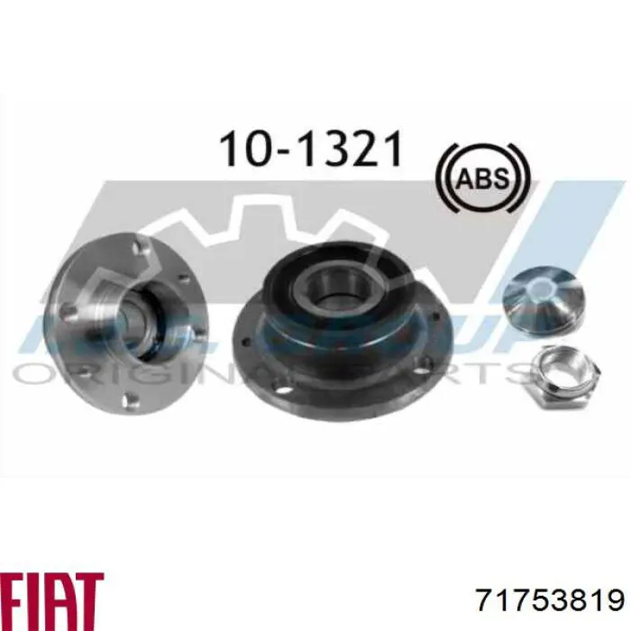 71753819 Fiat/Alfa/Lancia Buje de rueda trasero