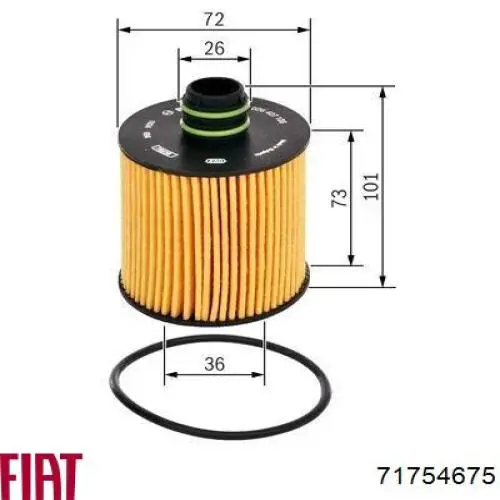 71754675 Fiat/Alfa/Lancia filtro de aceite