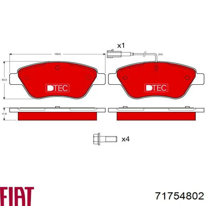 Pastillas de freno delanteras Fiat Stilo 192