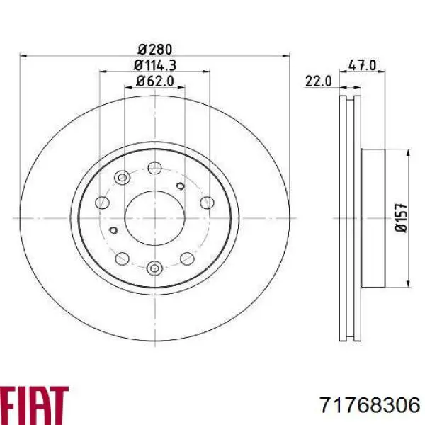 Frenos delanteros Fiat/Alfa/Lancia 71768306 precio, desde 32,26 EUR