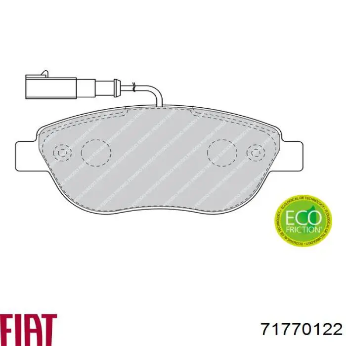 Pastillas de freno delanteras Fiat/Alfa/Lancia 71770122